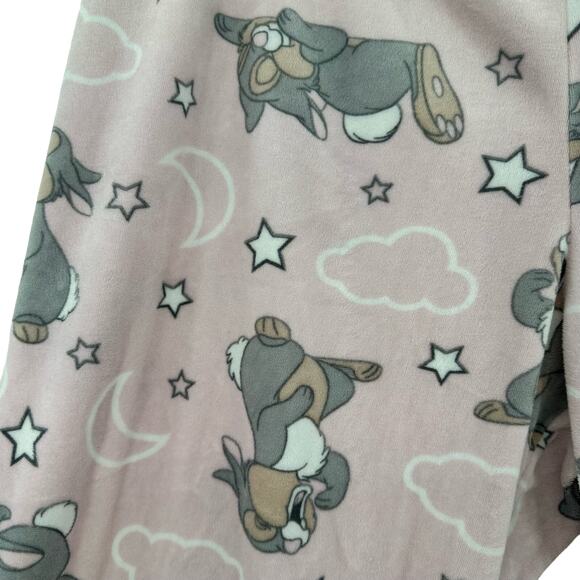 Disney Size Large Pajama Pants Pink Bambi Hopper Bunny‎ Rabbit Sleepwear PJs - Picture 3 of 4
